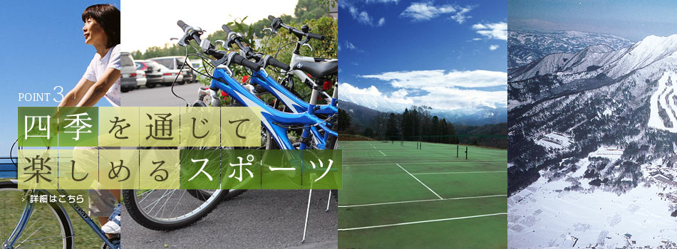 POINT 3 四季を通じて楽しめるスポーツ